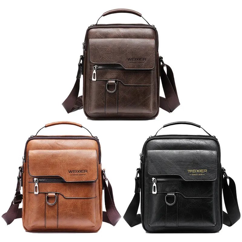 Sac à bandoulière pour homme - En cuir - WEIXIER – Image 9