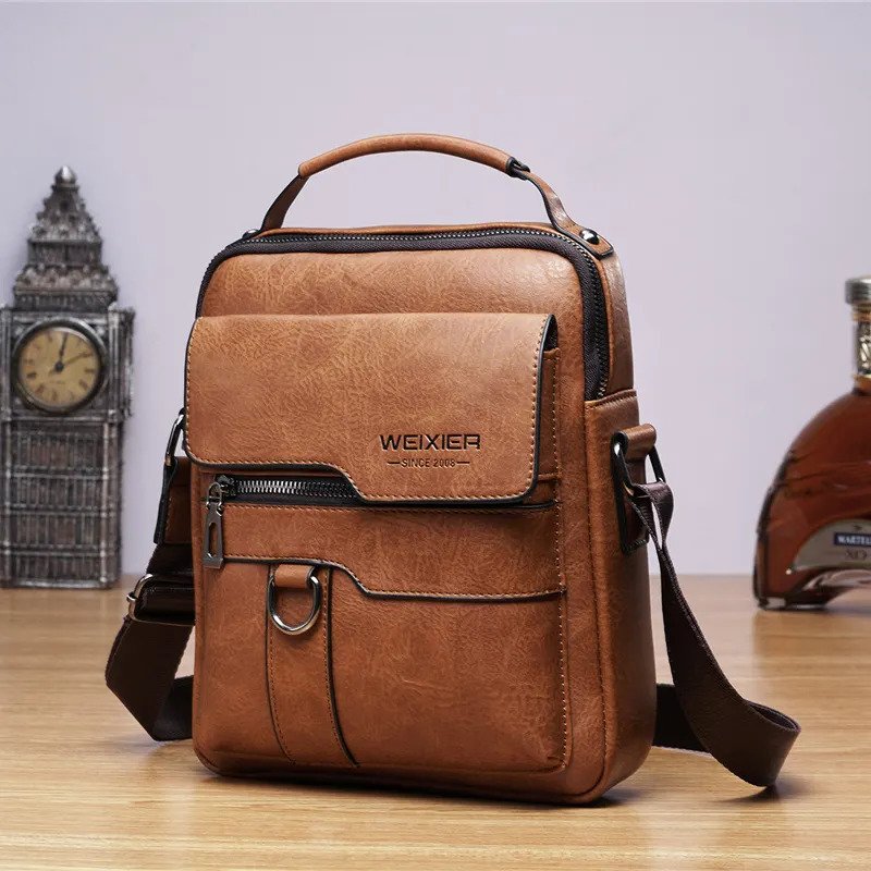 Sac à bandoulière pour homme - En cuir - WEIXIER – Image 4