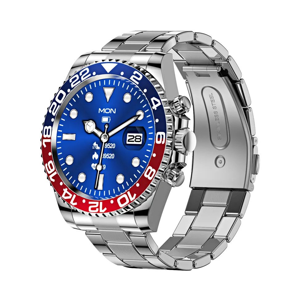 Montre intelligente AW12 Bluetooth pour homme - Moniteur de fréquence cardiaque - Avec SMS et appels - Étanche - Podomètre - En acier inoxydable - Pour téléphone Android - Compatible iPhone – Image 6