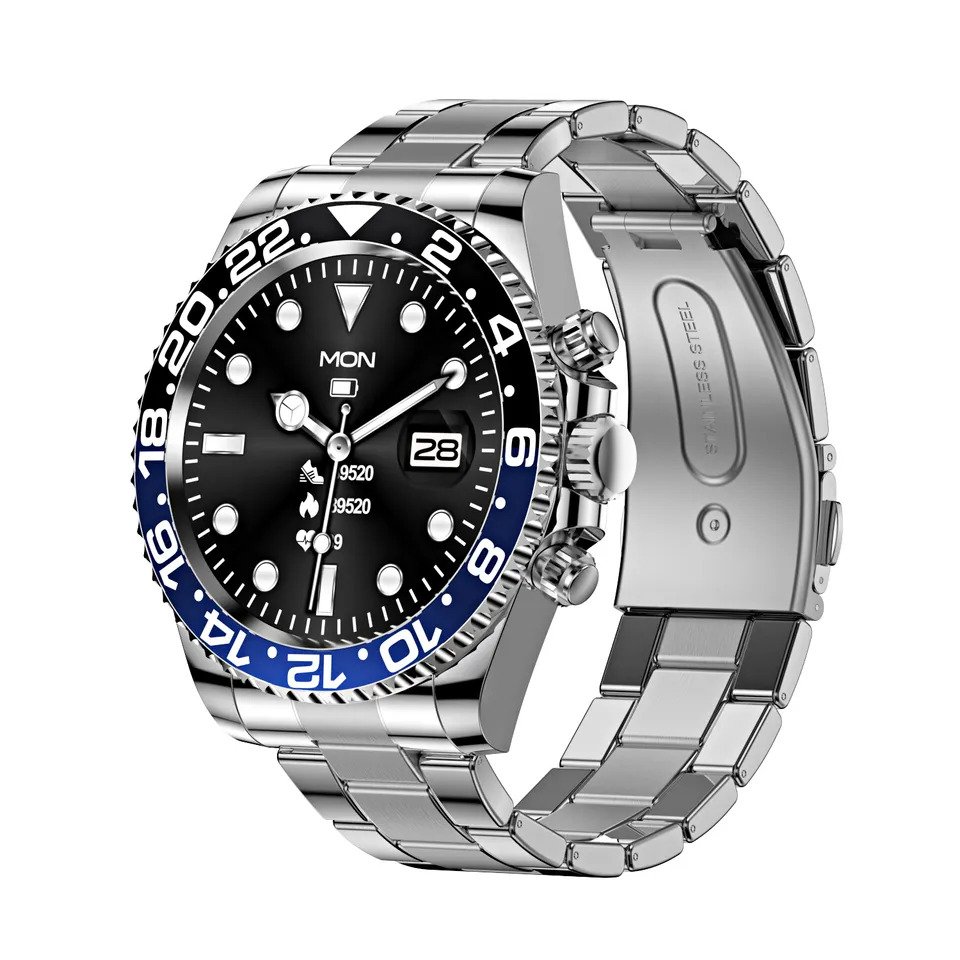 Montre intelligente AW12 Bluetooth pour homme - Moniteur de fréquence cardiaque - Avec SMS et appels - Étanche - Podomètre - En acier inoxydable - Pour téléphone Android - Compatible iPhone – Image 8