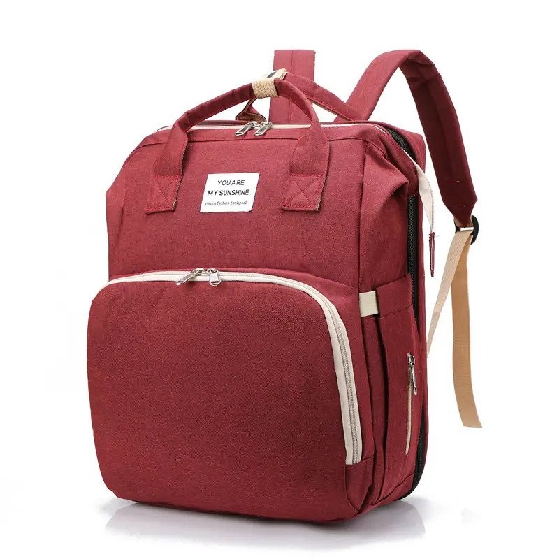 Sac à Langer Multifonction pour bébé 7 En 1 Lit Pliant Sac à Dos Imperméable - couleur au choix – Image 7