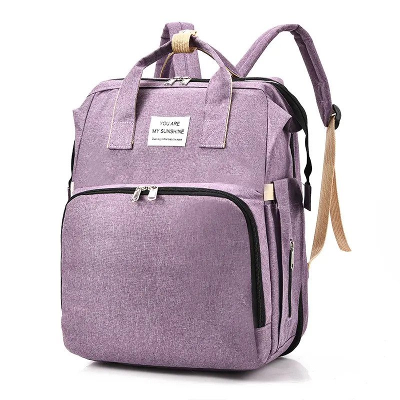 Sac à Langer Multifonction pour bébé 7 En 1 Lit Pliant Sac à Dos Imperméable - couleur au choix – Image 8