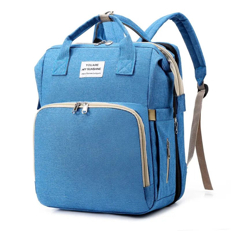 Sac à Langer Multifonction pour bébé 7 En 1 Lit Pliant Sac à Dos Imperméable - couleur au choix – Image 11
