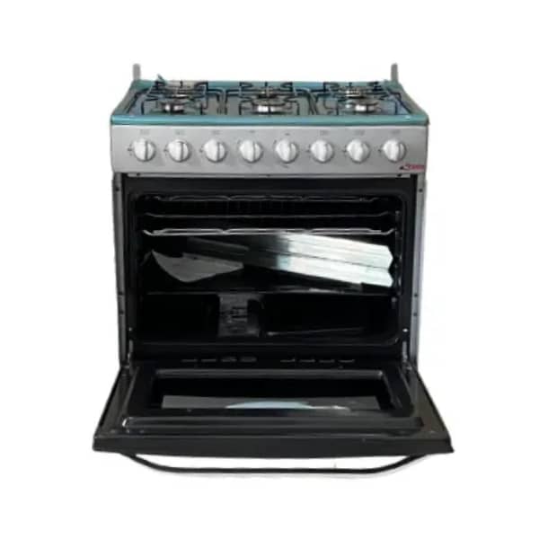 CUISINIERE ASTECH 6 FEUX 80X60 INOX CIS86MS – Image 3