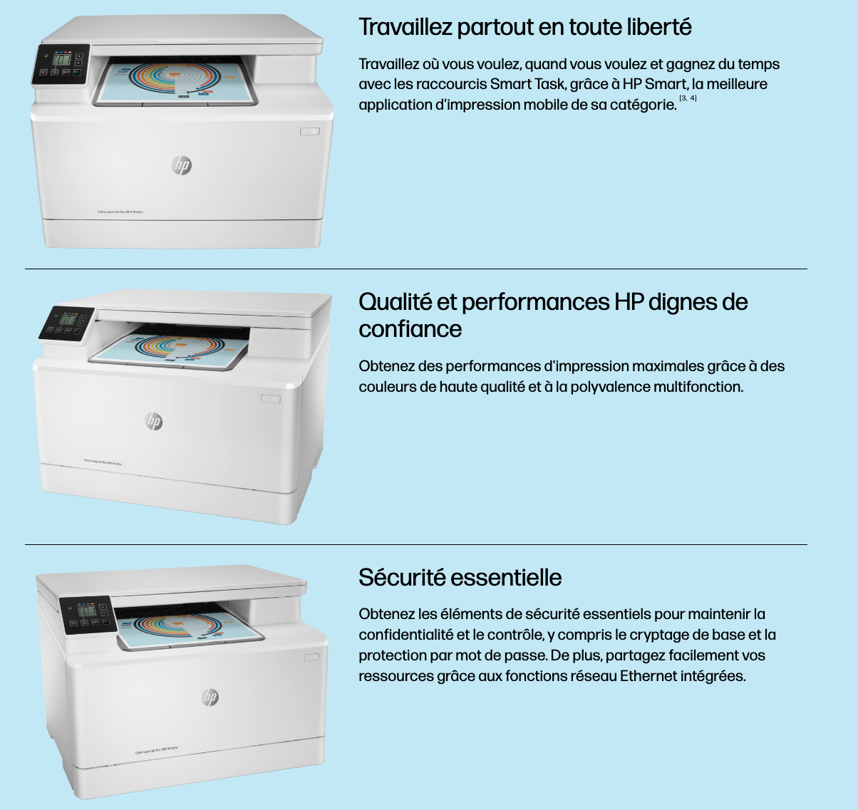 HP LaserJet Pro M182n - Imprimante laser couleur 3-en-1 (USB 2.0 / Fast Ethernet / AirPrint / Google Print)