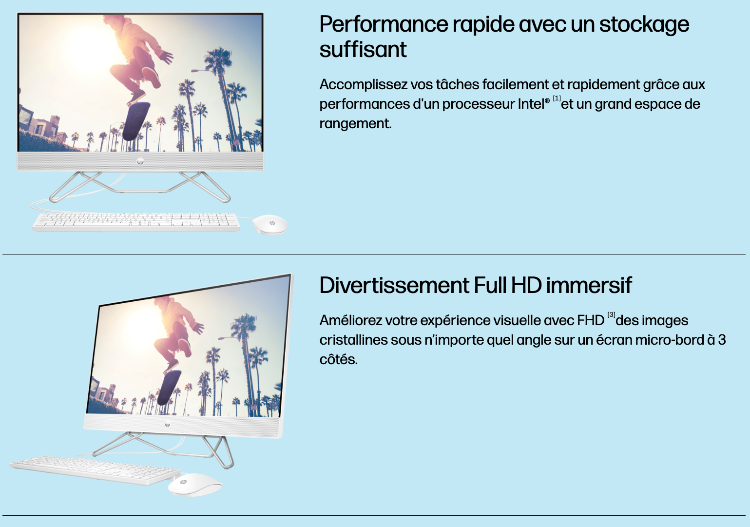 HP All-in-One 24-cb1004nh PC – Intel(R) Core(TM) i7-1255U – 16Gb – 1Tb 24″ Full HD Tactile Noir