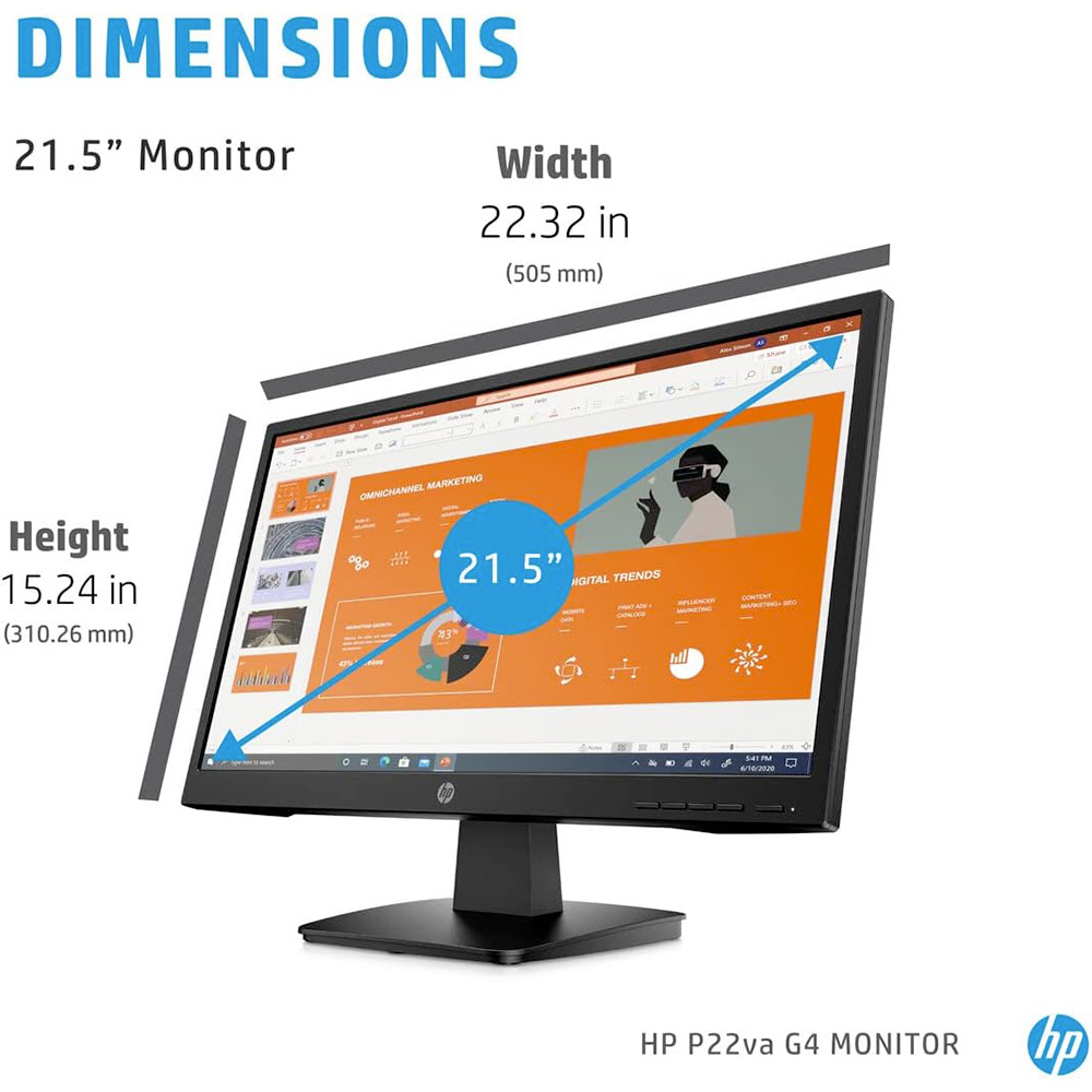 HP ECRAN ORDINATEUR V221VB / P22VA G4 FHD MONITEUR 22 POUCES