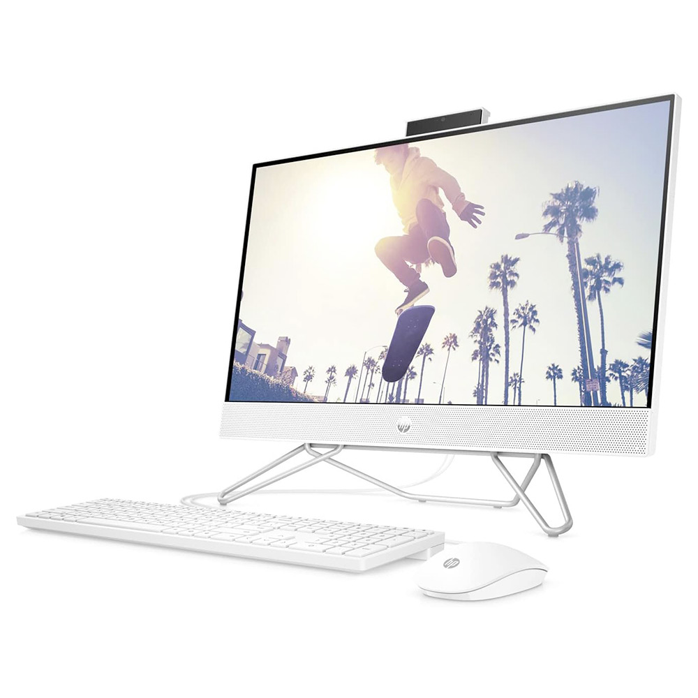 Ordinateur (Desktop) HP All-in-One 24-cb1023nh PC - Intel(R) Core(TM) i5-1235U - 8Gb - 512Gb 24" Full HD Tactile Blanc