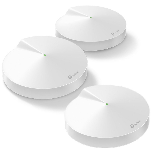 Pack de 3 routeurs sans fil Tri-Band Wi-Fi AC2200 (AC867 + AC867 + N400) MESH + 2 ports Gigabit Ethernet - Couverture Wi-Fi jusqu'à 600 m² - TP-LINK deco M9 Plus