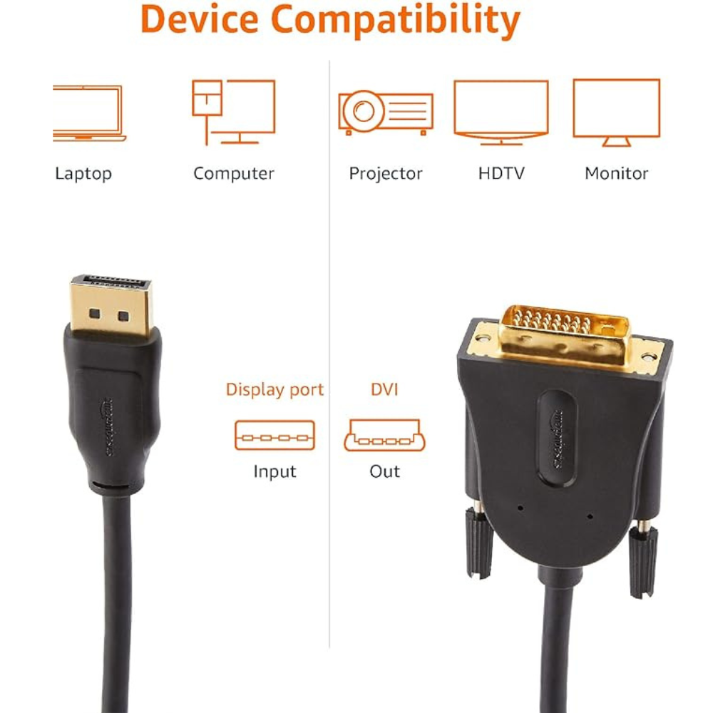 BASIX DP TO DVI CABLE PLUG & PLAY / D7 BLACK – Image 6