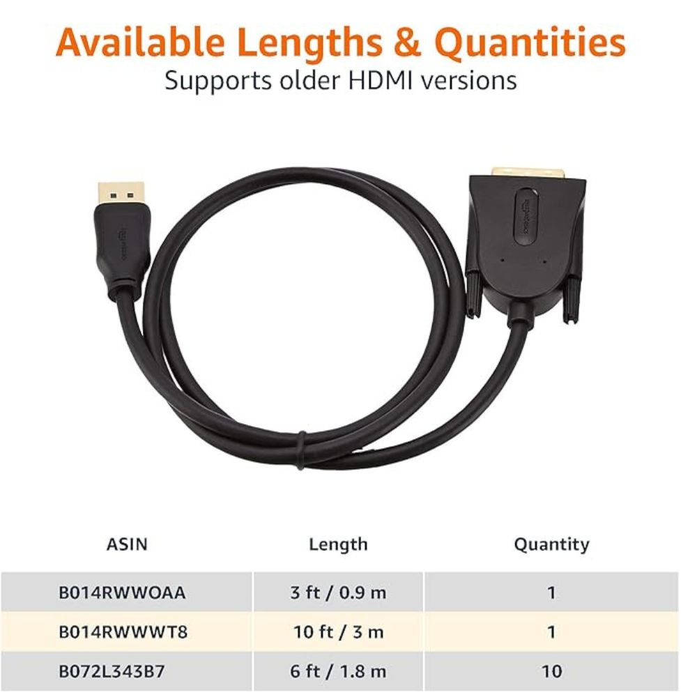 BASIX DP TO DVI CABLE PLUG & PLAY / D7 BLACK – Image 7