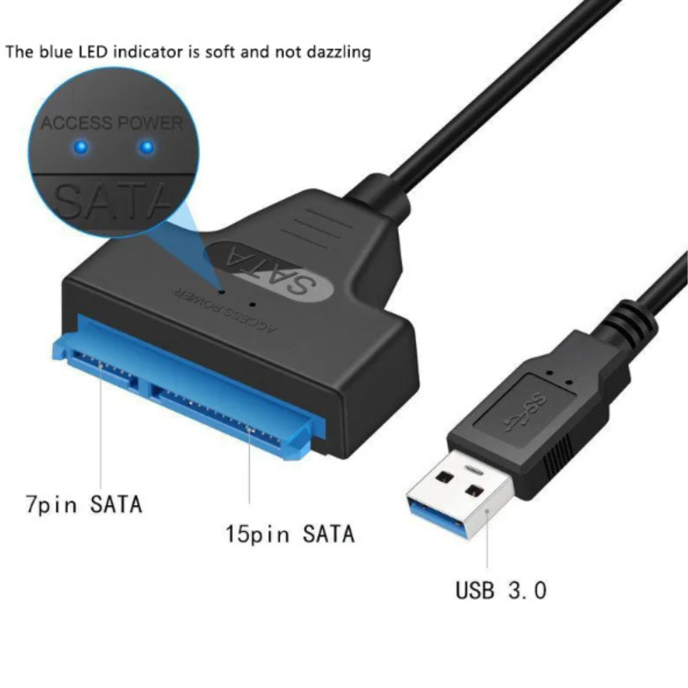 Câble adaptateur USB 3.0 vers SATA 22 broches - CABLE USB 3.0 TO SATA RS-USBSATA – Image 3