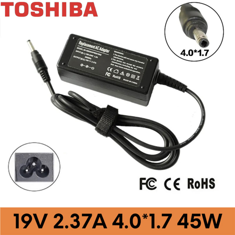 CHARGEUR ORDINATEUR PORTABLE TOSHIBA 19V2.37A 4.0*1.7MM 45W