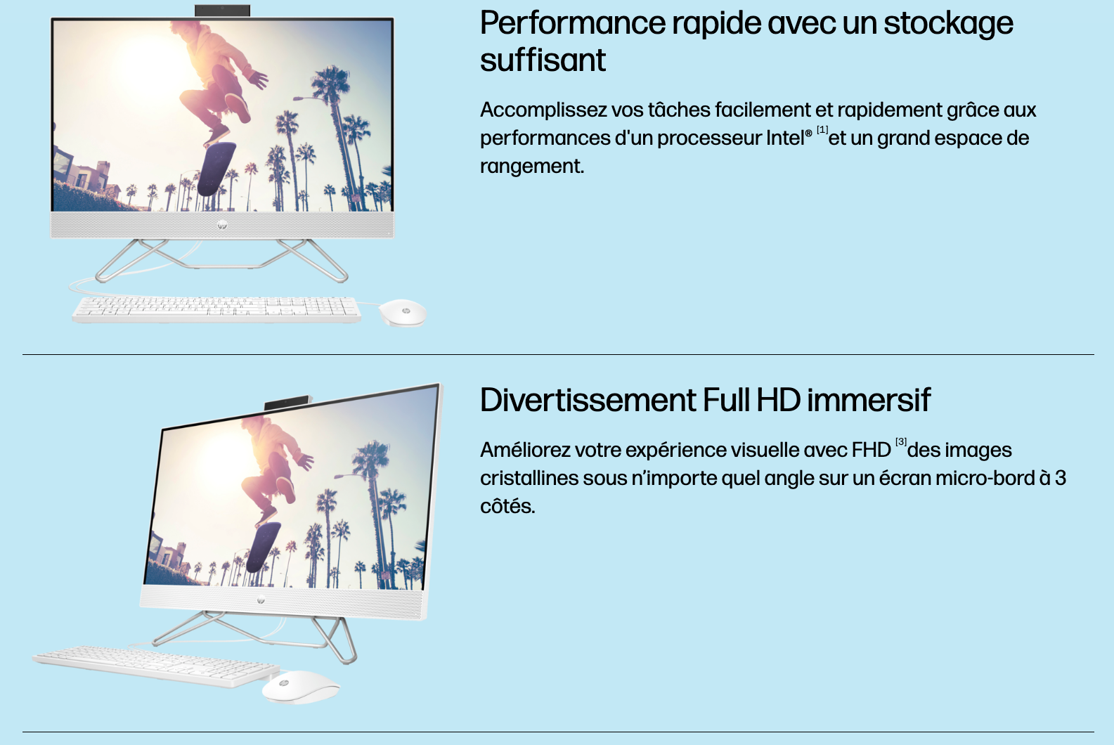 HP All-in-One 27-cb1157nh PC - Intel(R) Core(TM) i7-1255U - 8Gb - 512Gb 27" Full HD Tactile Blanc