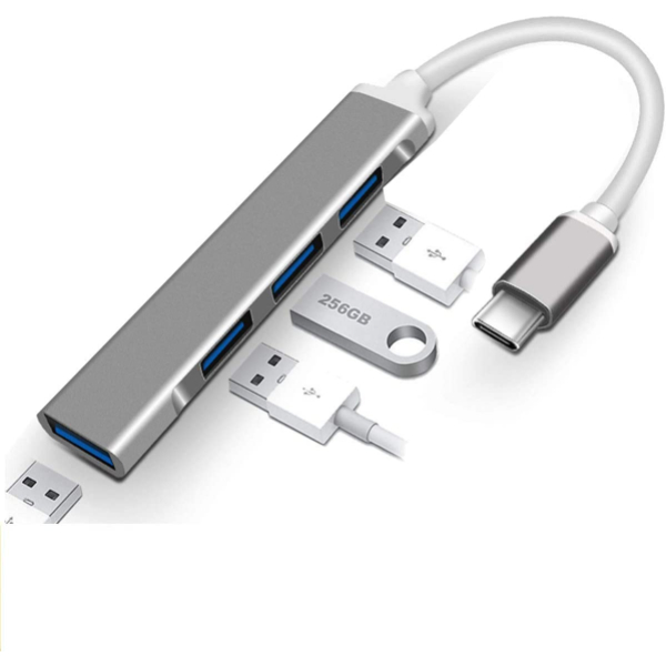 HUB USB-C PASSIF AVEC 3 PORTS USB 2.0 ET 1 PORT USB 3.0 - R SCAR RS-HBTC003 – Image 5