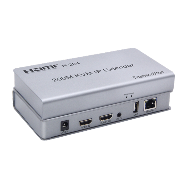 HDMI 200M KVM IP EXTENDER HDMI / R SCAR RS-KVMIP200M H264 -Extendeur HDMI 200m avec connecteur USB RJ45 – Image 2