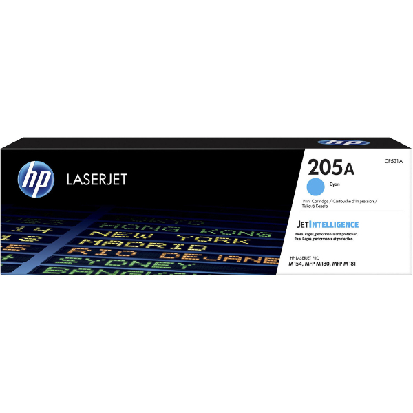 Toner HP 205A Cyan (900 pages à 5%) - HP 205A (CF531A) - Cyan - Original