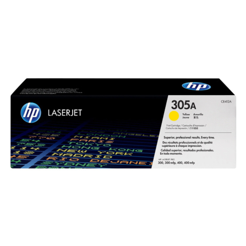 Toner HP 305A Jaune (2600 pages à 5%) - HP 305A (CE412A) - Jaune - Original