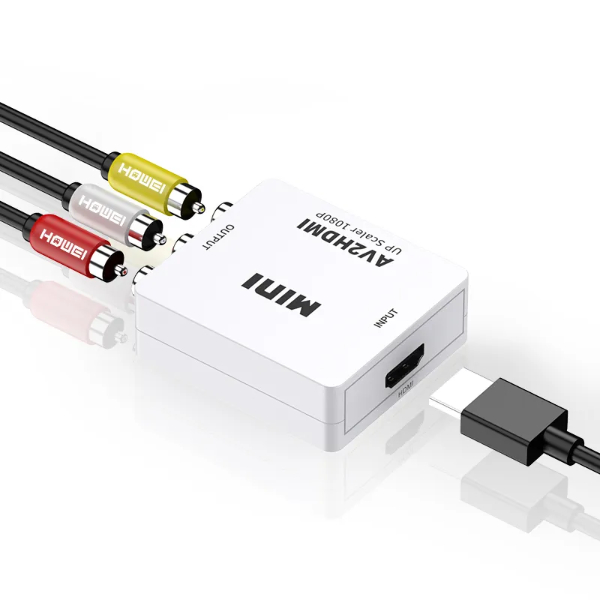 Adaptateur de convertisseur AV vers HDMI, mâle vers femelle RCA, Mini-Composite CVBS vers HDMI AV2HDMI, dernier modèle Full HD - MINI CONVERTISSEUR AV2HDMI / RS-AVHD2 – Image 2