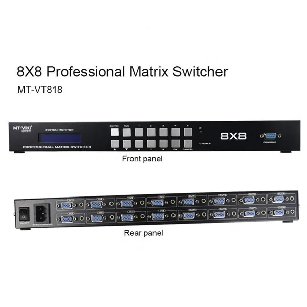 Répartiteur de port VGA 8 entrées 8 sorties MT-Viki MT-VT818 - MT-VIKI VGA MATRIX SWITCH MT-VT818