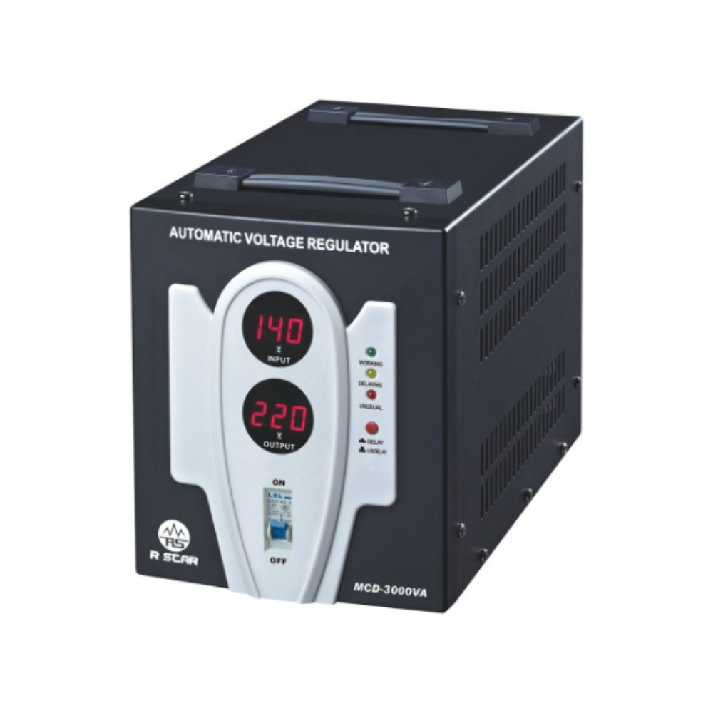Régulateur de tension automatique à LED 3000VA, contrôle par microprocesseur - R SCAR MCD-3000VA – Image 2