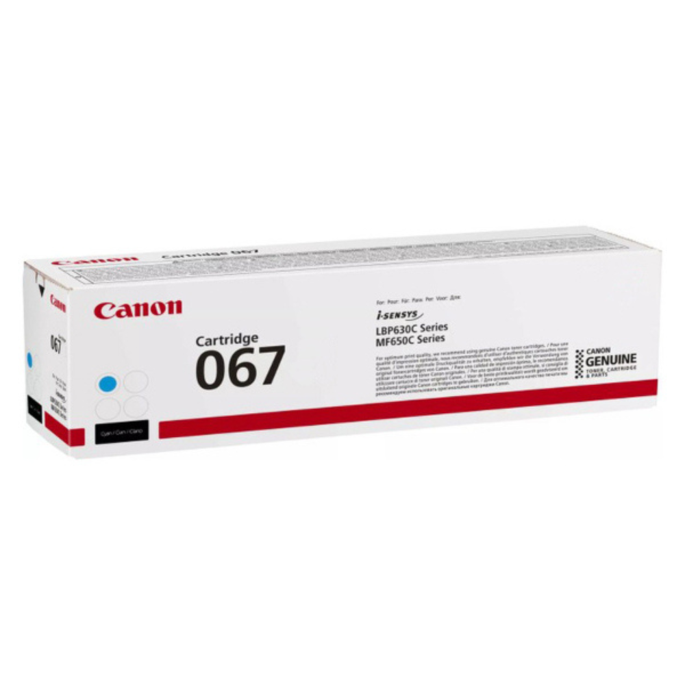 Toner cyan (rendement jusqu'à 1250 pages à 5%) - TONER CANON 067 BLEU - ORIGINAL