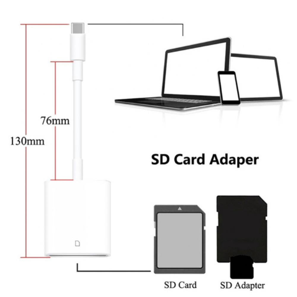 Lecteur de carte SD Type-C pour iPod pro, MAC et Android D-118 - USB-C SD CARD READER D-118 – Image 5