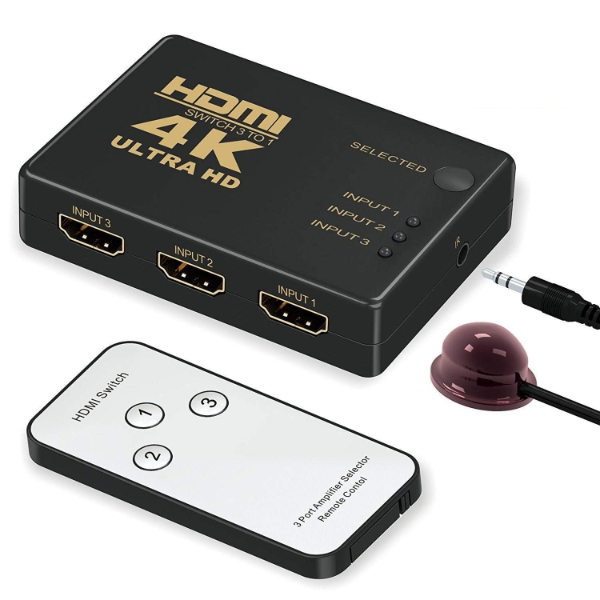 HDMI Switch , GANA Switch HDMI 3 Ports Commutateur HDMI Sélecteur Splitter Manuel | 3 Entrées à 1 Sortie HDMI Switcher | Full HD 4K / 3D Pris en Charge avec Un Câble Haute Vitesse - SWITCH HDMI 3 PORT 3T01 3 TO 1 / RS-HDMI302 vente en ligne Dakar sénégal