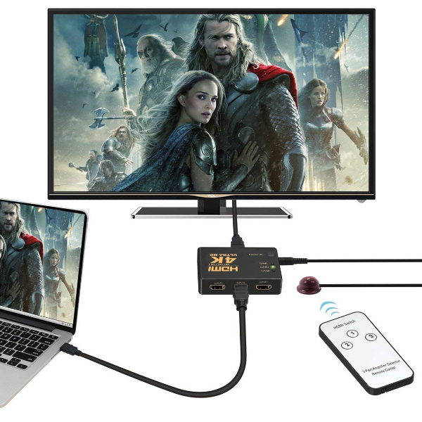 HDMI Switch , GANA Switch HDMI 3 Ports Commutateur HDMI Sélecteur Splitter Manuel | 3 Entrées à 1 Sortie HDMI Switcher | Full HD 4K / 3D Pris en Charge avec Un Câble Haute Vitesse - SWITCH HDMI 3 PORT 3T01 3 TO 1 / RS-HDMI302 vente en ligne Dakar sénégal