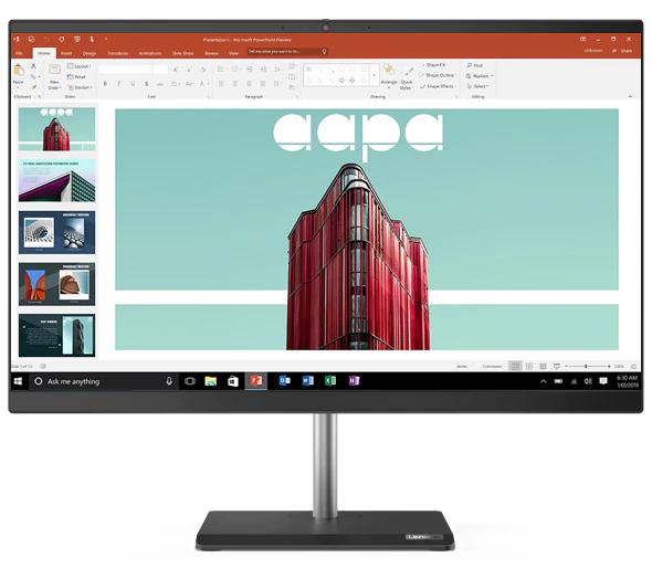 Lenovo All-in-One V50a-24IMB - Intel(R) Core(TM) i7-10700T CPU - 8Gb - 1Tb 24" Full HD Tactile Noir