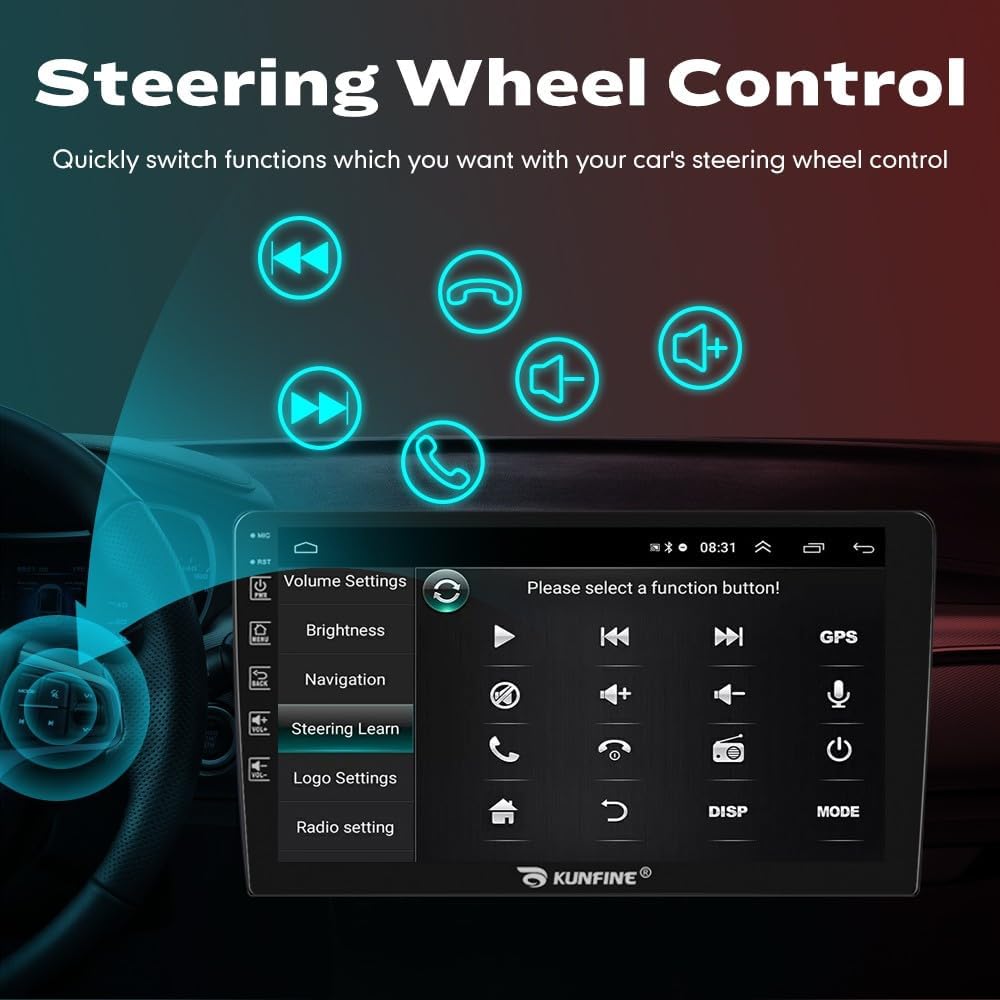 Autoradio voiture Android 13 - lecteur multimédia GPS Radio écran tactile et caméra de recul pour Ford Explorer 2011-2019