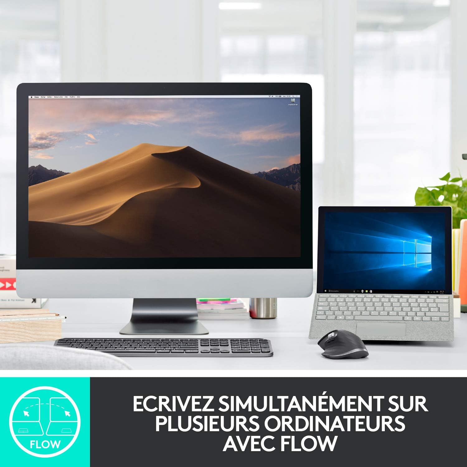 LOGITECH CLAVIER ORDINATEUR MX KEYS ORIGINAL POUR PC/MAC/MACBOOK