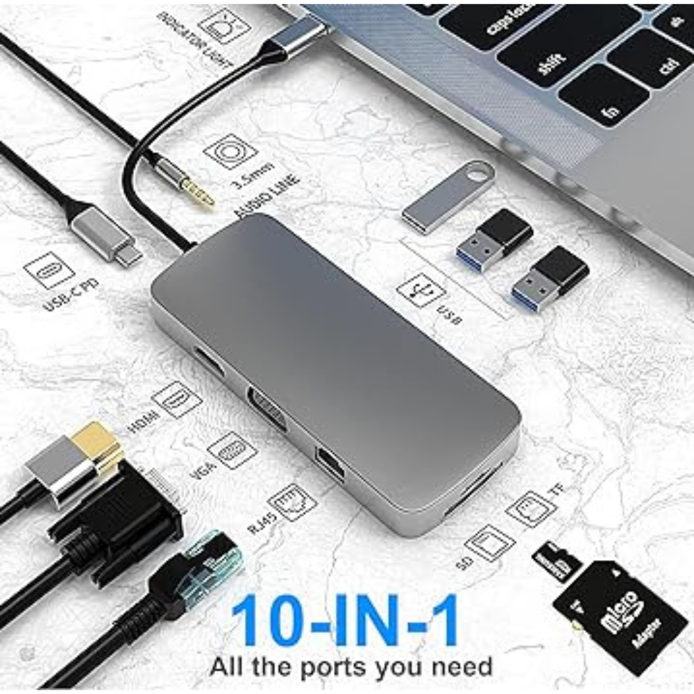 ADAPTER TYPE-C TO HDTV 10 IN 1 LAN7RJ45 – Image 3