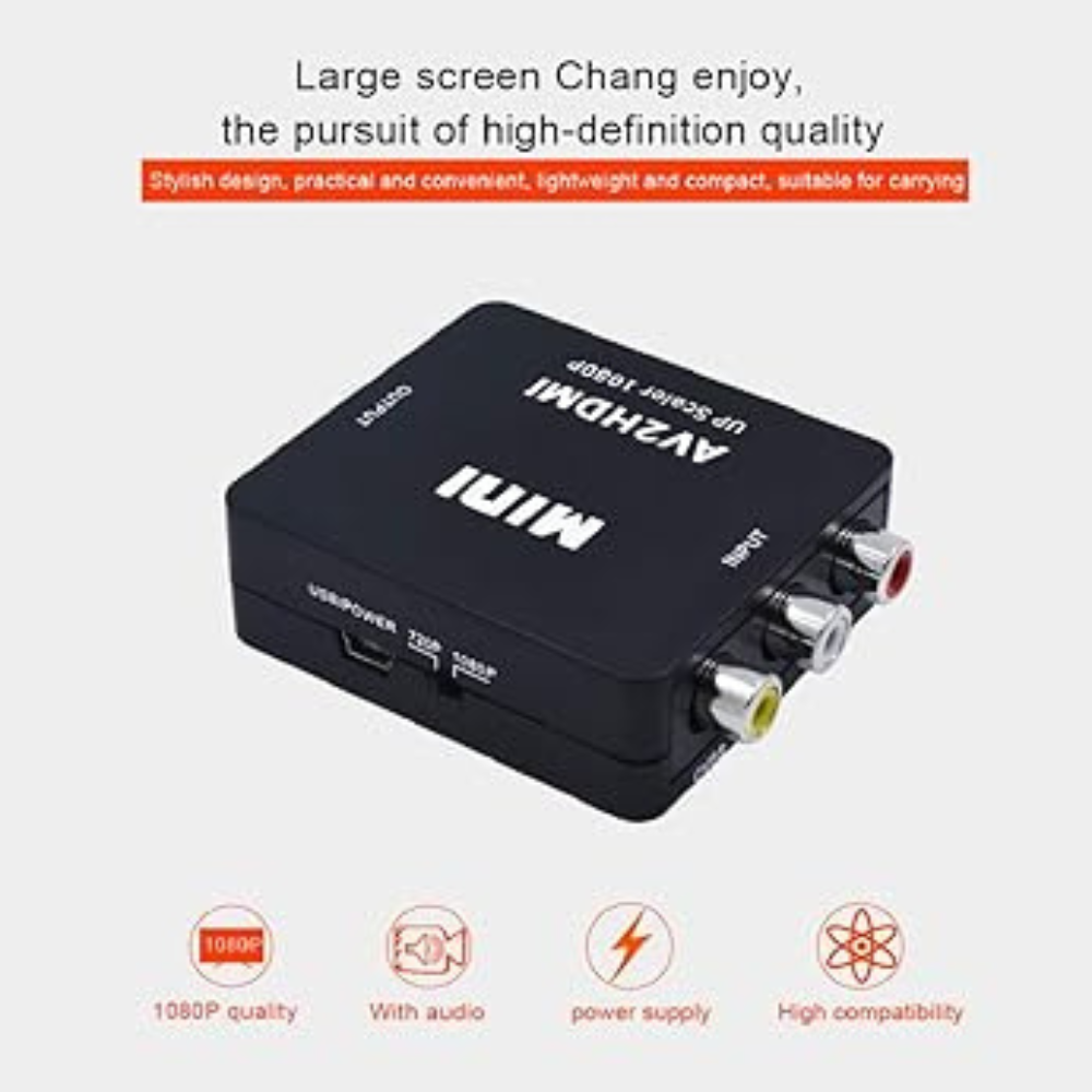 CONVERTISSUER HDMI TO AV S- VIDEO VERT BLANC PACKING HDMI2AV – Image 4