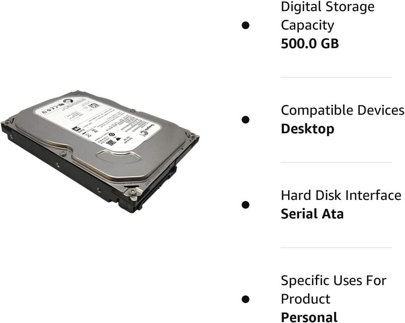 DISQUE DUR SEAGATE HDD 500GB INTERNE DESKTOP 3"5