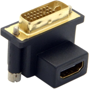 HDMI FEMALE TO DVI MALE ADAPTER UP ANGLED DV-041-UP
