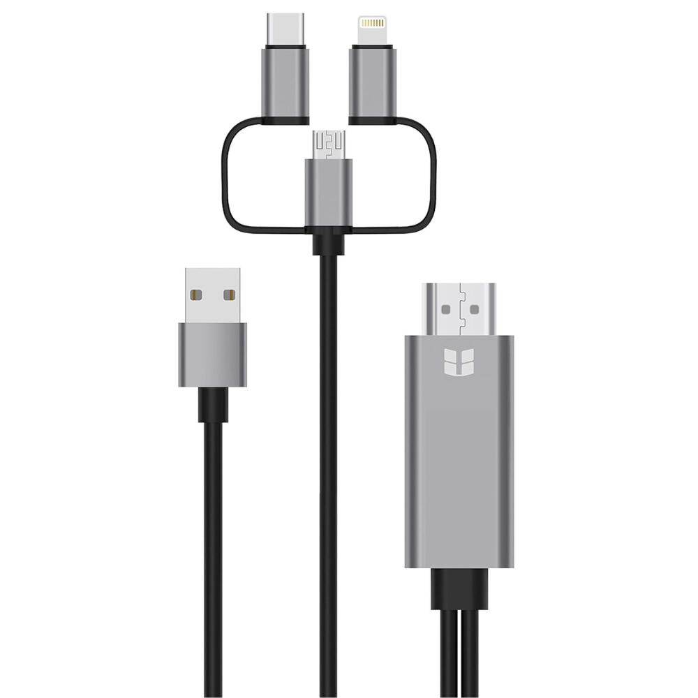 HDTV CABLE 3 IN 1 FOR LIGHTING MICRO USB TYPE-C CONNECTOR HDMI FOR TV