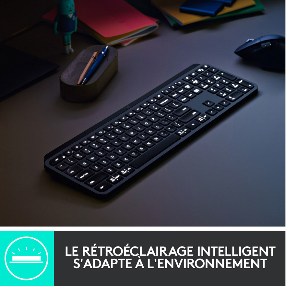 LOGITECH CLAVIER ORDINATEUR MX KEYS ORIGINAL POUR PC/MAC/MACBOOK – Image 2