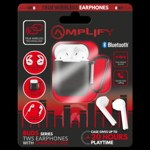 Véritables écouteurs sans fil de la série Amplify AIRBODS avec accessoires en silicone - Noir - RSCAR AIRPOD RS-1119BK NOIR / BUDS SERIES