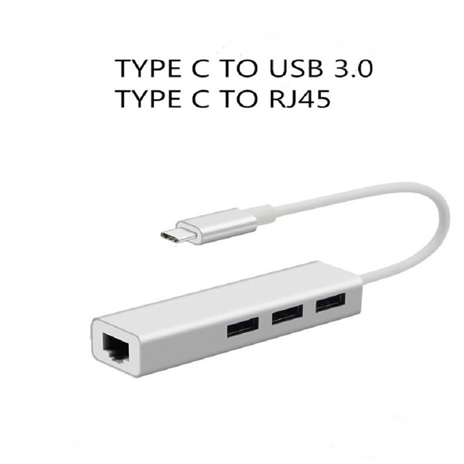 CONVERTISSEUR TYPE-C MULTI-FUNCTION LAN ADAPTER 3PORT pour PC et Macbook pro et Air