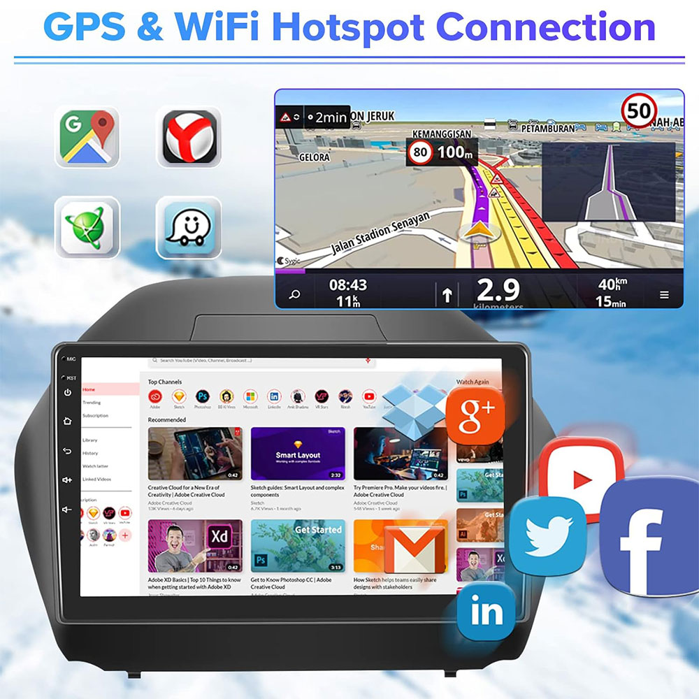 Autoradio Android 11 - 2GB+32G pour Hyundai Tucson 2010-2015 CarPlay Stereo et Android Auto sans fil avec Android Auto, Ecran 9 et 10 GPS Bluetooth HiFi WiFi et Caméra de recul Dakar, Diourbel, Fatick, Kaffrine, Kédougou, Kaolack, Kolda, Louga, Matam, Saint Louis, Sédhiou, Tambacounda, Thiès, Ziguinchor