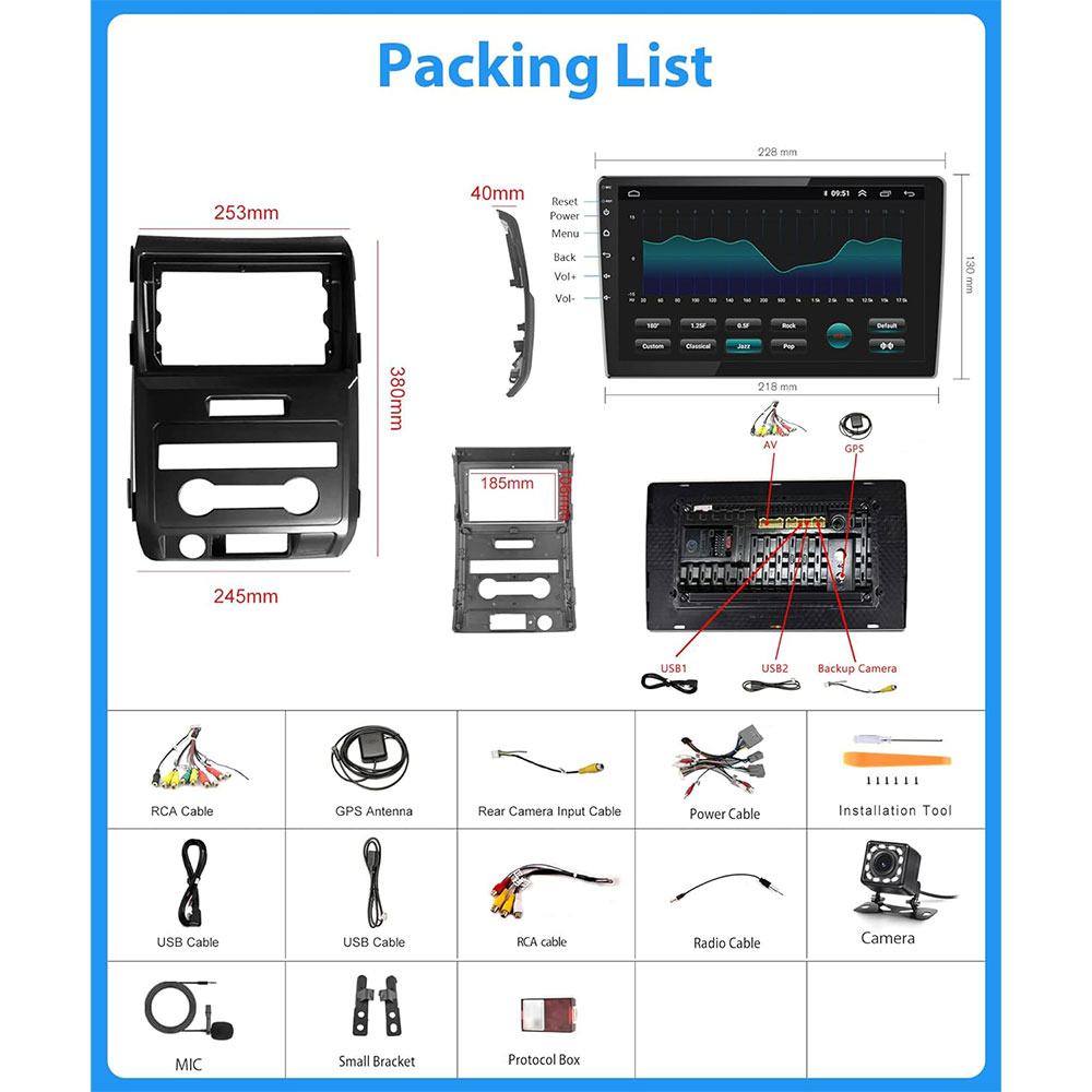 Autoradio Android pour Ford F150 2009-2015 avec navigation GPS, écran de 9 à 10 pouces avec Bluetooth FM WiFi Mirror Link + caméra de recul 2GB+32GB Dakar, Diourbel, Fatick, Kaffrine, Kédougou, Kaolack, Kolda, Louga, Matam, Saint Louis, Sédhiou, Tambacounda, Thiès, Ziguinchor