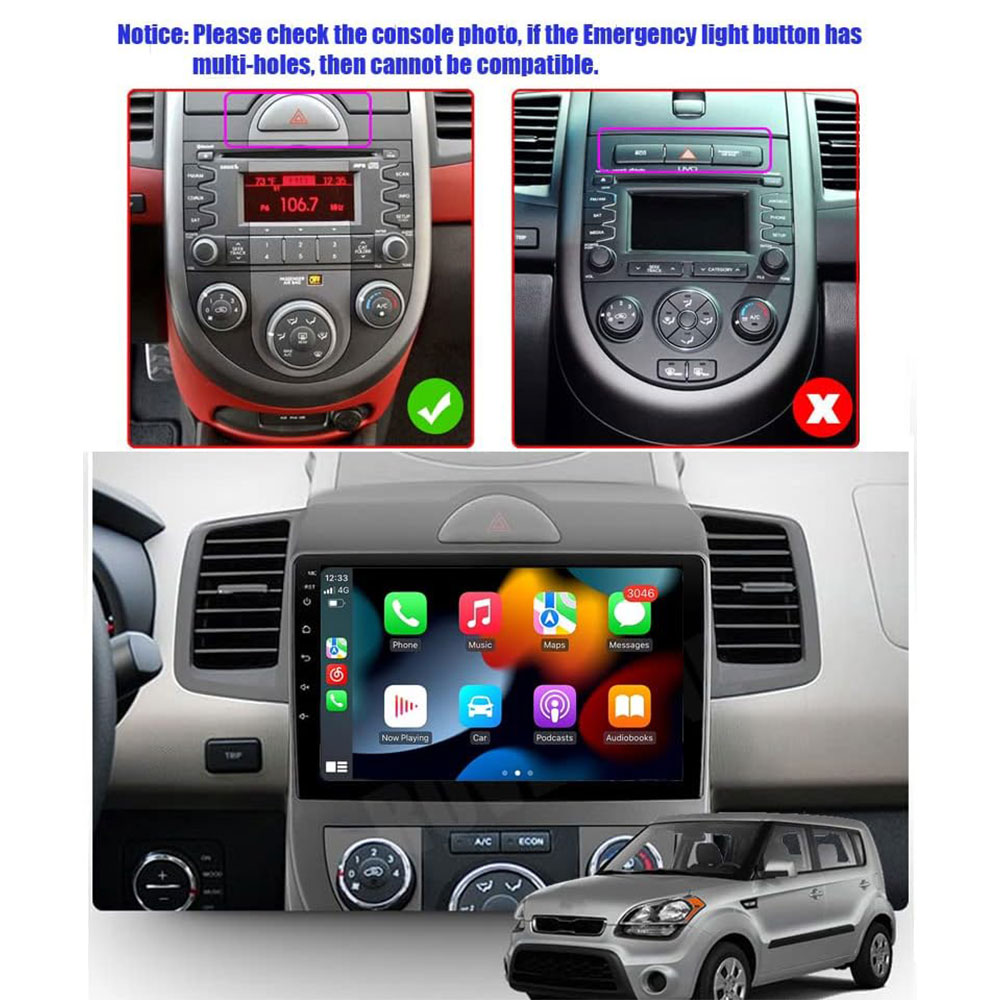 Autoradio Android pour Kia Soul 2009-2013 avec Navigation GPS Écran Tactile de 9 à 10 pouces - Carplay et Android Auto - Stéréo Bluetooth WiFi USB Camera de recul - 2GB+32G Dakar, Diourbel, Fatick, Kaffrine, Kédougou, Kaolack, Kolda, Louga, Matam, Saint Louis, Sédhiou, Tambacounda, Thiès, Ziguinchor