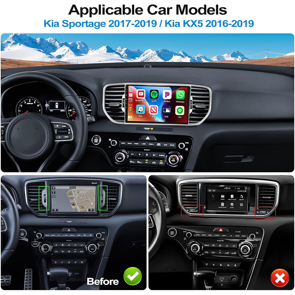 Autoradio Android pour Kia Sportage KX5 2017-2019 - Android 11 avec navigation GPS HiFi Bluetooth FM 9 ou 10" Écran tactile avec caméra de recul Dakar, Diourbel, Fatick, Kaffrine, Kédougou, Kaolack, Kolda, Louga, Matam, Saint Louis, Sédhiou, Tambacounda, Thiès, Ziguinchor