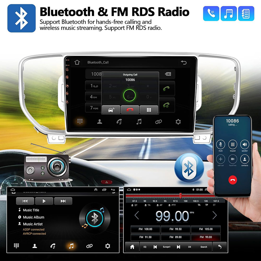 Autoradio Android pour Kia Sportage KX5 2017-2019 - Android 11 avec navigation GPS HiFi Bluetooth FM 9 ou 10" Écran tactile avec caméra de recul Dakar, Diourbel, Fatick, Kaffrine, Kédougou, Kaolack, Kolda, Louga, Matam, Saint Louis, Sédhiou, Tambacounda, Thiès, Ziguinchor