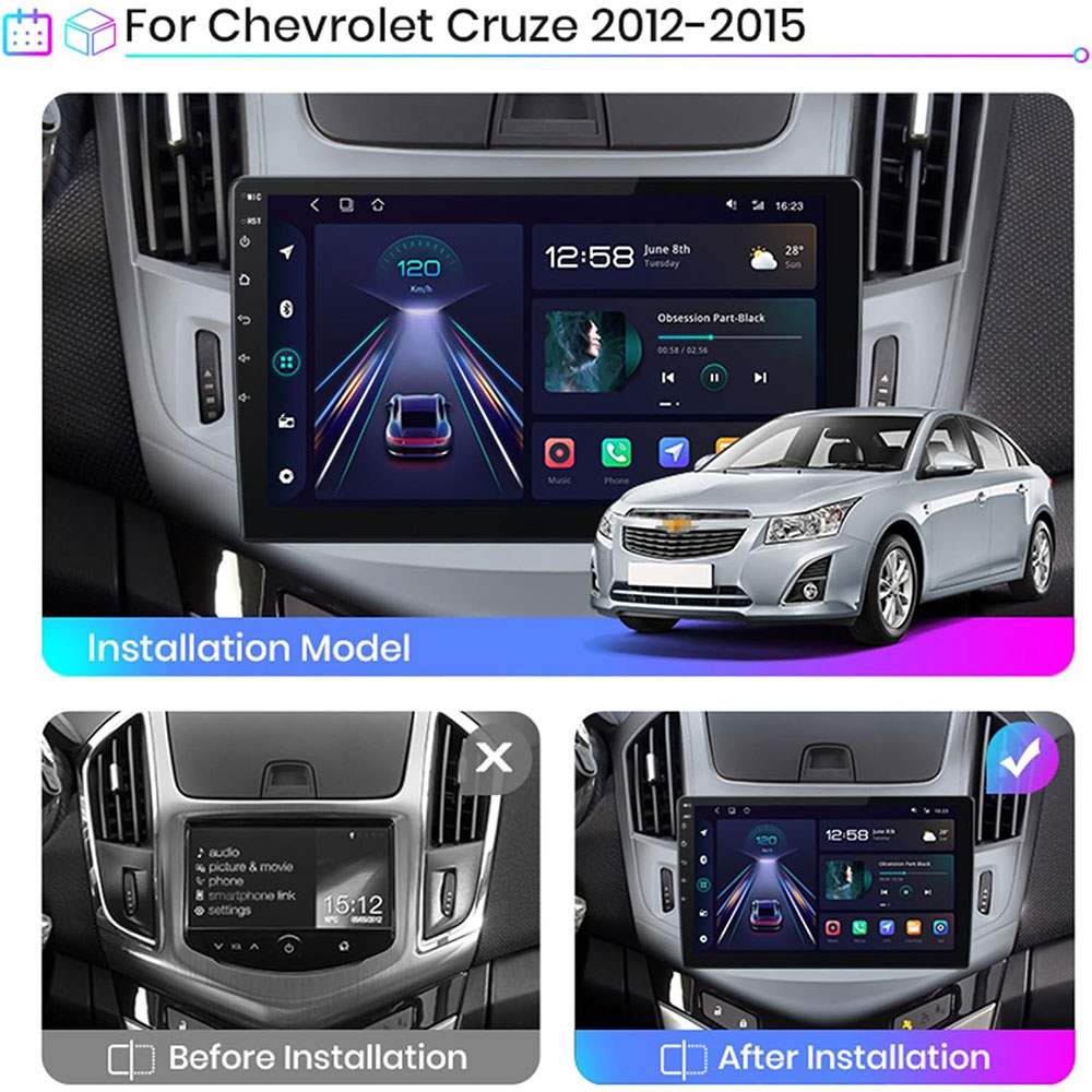Autoradio stéréo Android 11 pour Chevrolet Cruze 2012–2015 Lecteur multimédia Radio Écran tactile 9 ou 10 pouces HD - Navigation GPS avec Bluetooth WIFI SWC 2 Go + 32 Go Dakar, Diourbel, Fatick, Kaffrine, Kédougou, Kaolack, Kolda, Louga, Matam, Saint Louis, Sédhiou, Tambacounda, Thiès, Ziguinchor
