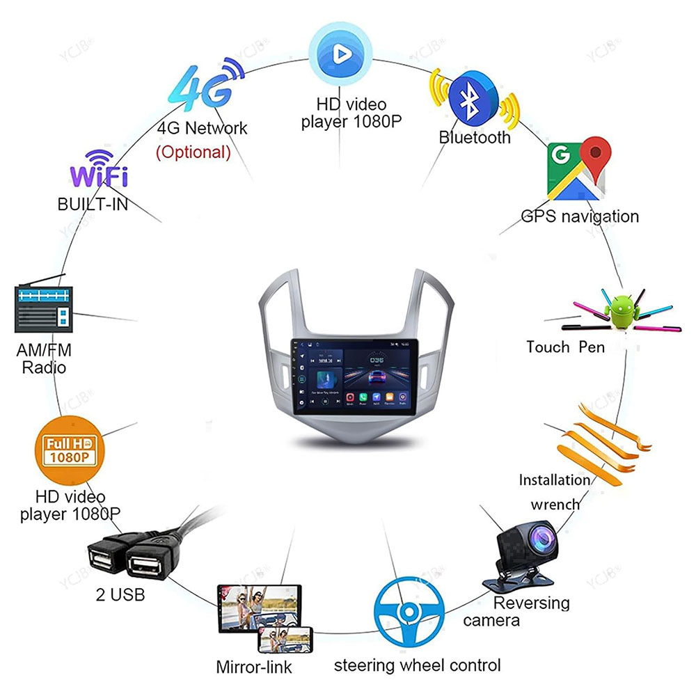 Autoradio stéréo Android 11 pour Chevrolet Cruze 2012–2015 Lecteur multimédia Radio Écran tactile 9 ou 10 pouces HD - Navigation GPS avec Bluetooth WIFI SWC 2 Go + 32 Go Dakar, Diourbel, Fatick, Kaffrine, Kédougou, Kaolack, Kolda, Louga, Matam, Saint Louis, Sédhiou, Tambacounda, Thiès, Ziguinchor