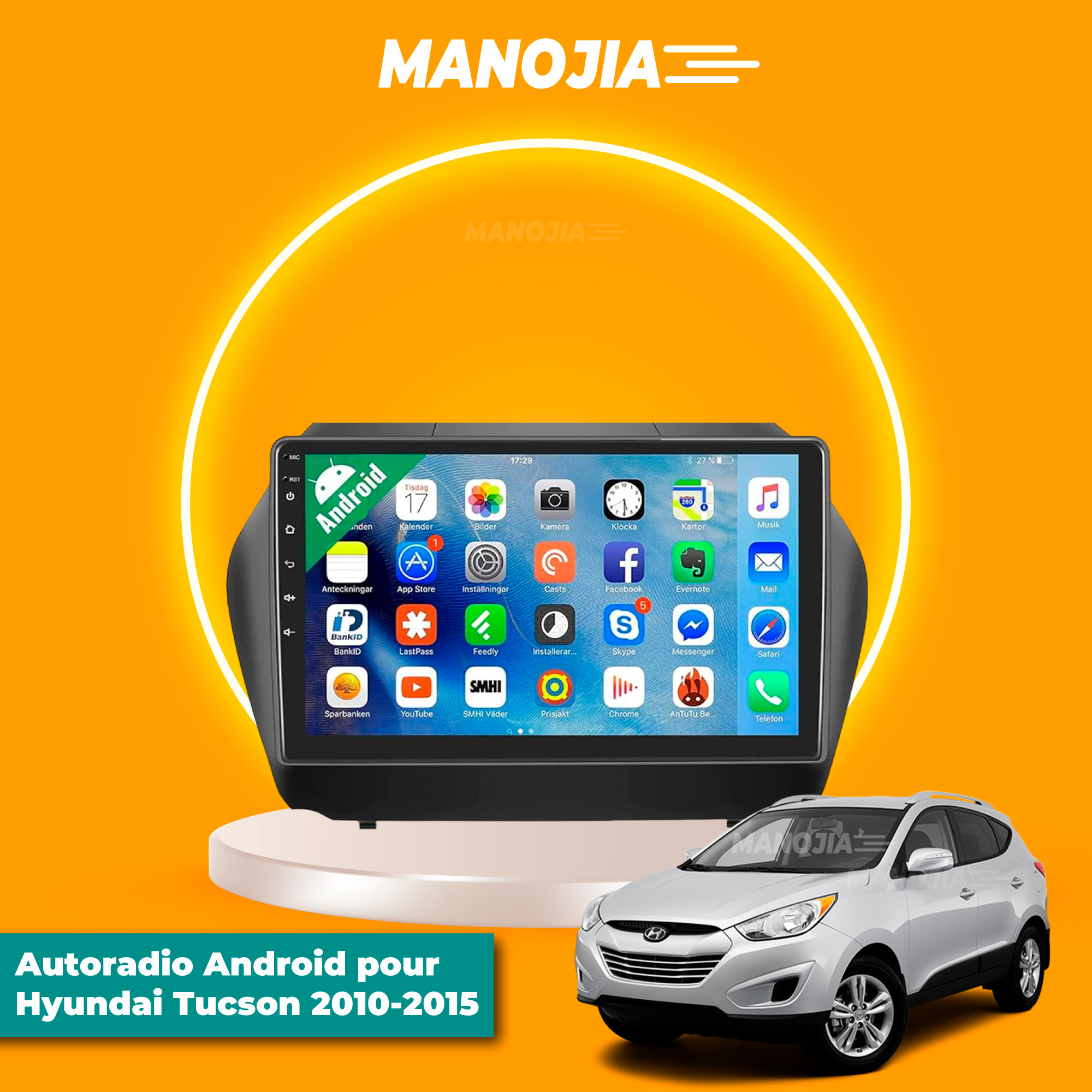 Vente et achat d'écran android Hyundai-Tucson-2010-2015 dakar sénégal