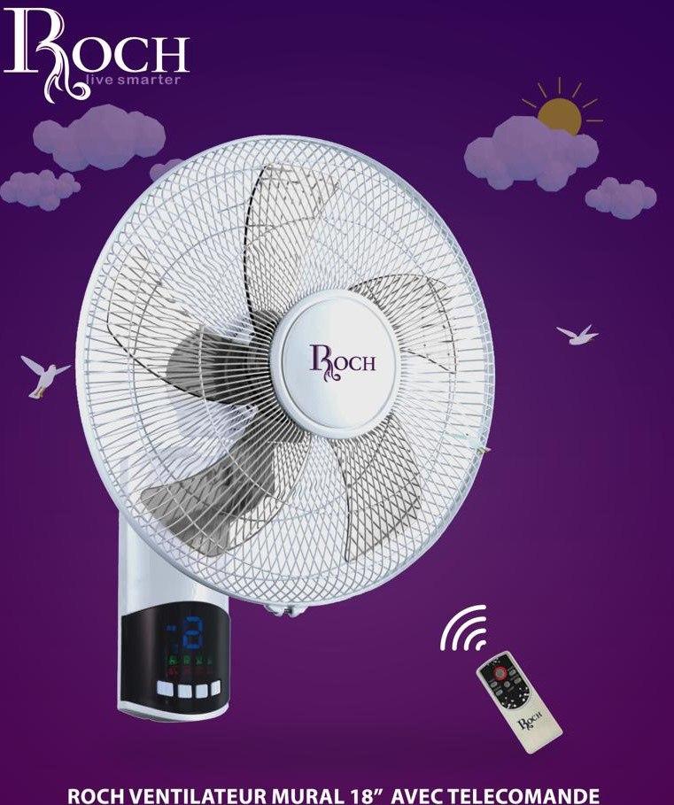 VENTILATEUR ROCH MURAL AVEC COMMANDE RWF-1805R