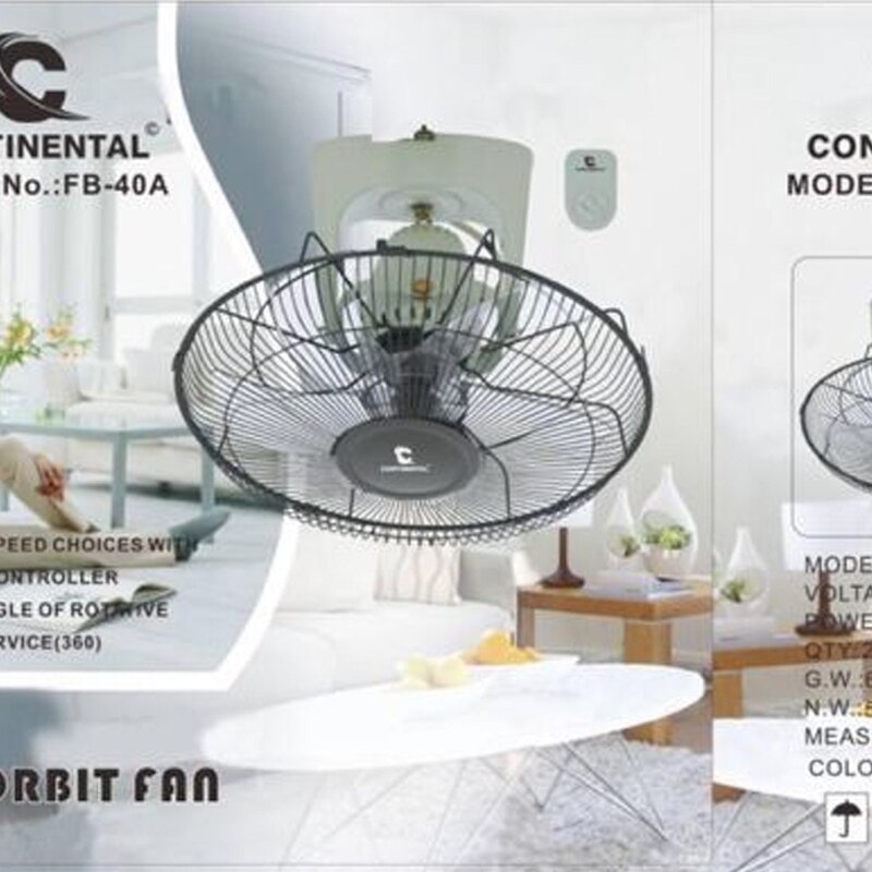 VENTILATEUR CONTINENTAL PLAFONIER FB40A